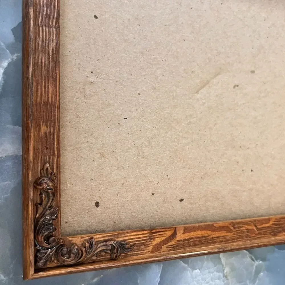 Vtg Wood Ornate Picture Frame Fits 9.5